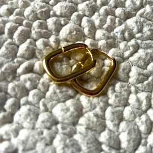Gold filled rectangular earrings
